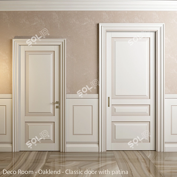 Elegant Oaklend Doors & Panels - Enhance Your Space 3D model image 1