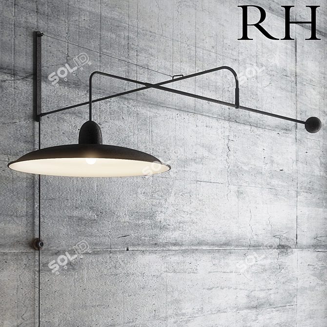 Vintage Wall Lamp RH 3D model image 1