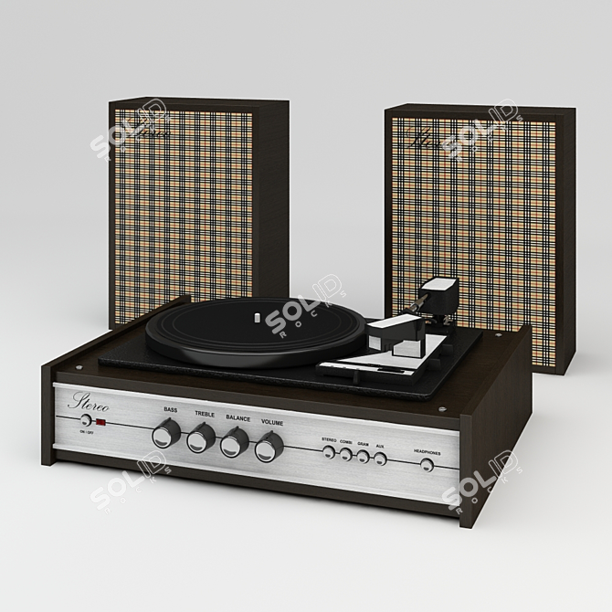 Vinyl Turntable - Retro Sound Solution 3D model image 1