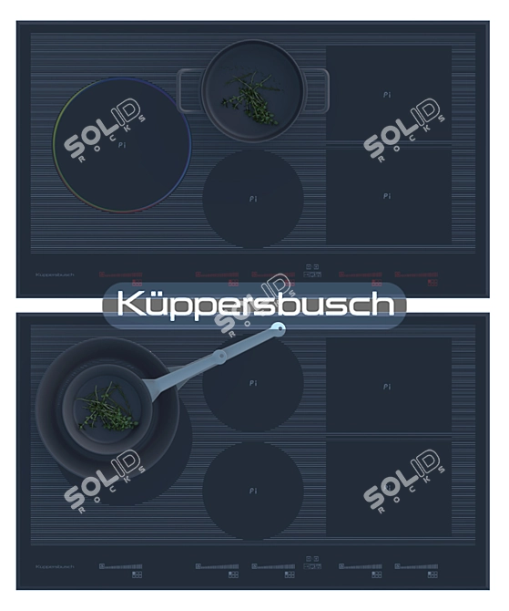 kueppersbusch Induktion-Gas Hob 3D model image 2