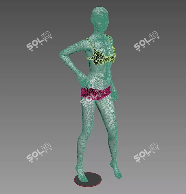 Seductive Mannequin: Lingerie Fashion Model 3D model image 3