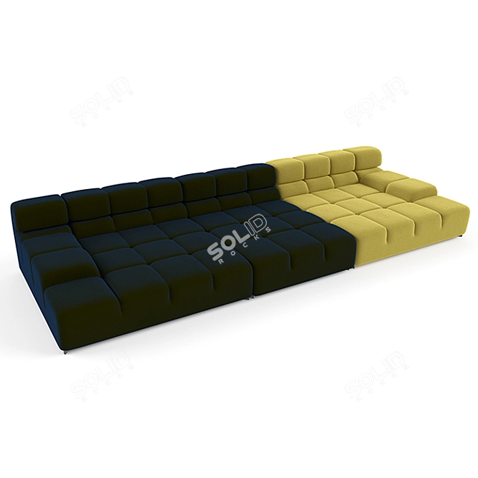 Tufty Time Sofa: Modern Elegance 3D model image 1