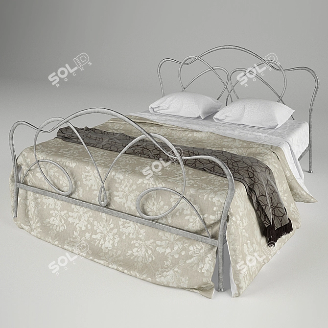 Dreamweaver Bed: Ultimate Comfort 3D model image 1