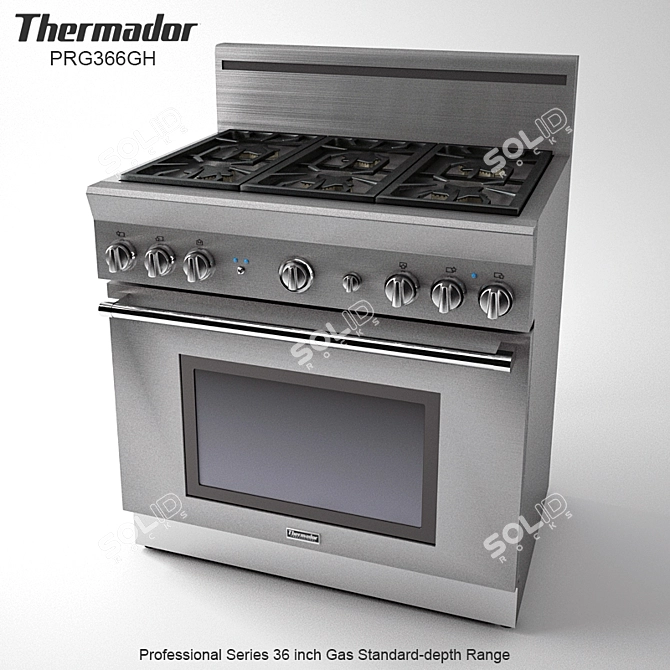 Thermador PRD366GHU 36" Pro-range 3D model image 1