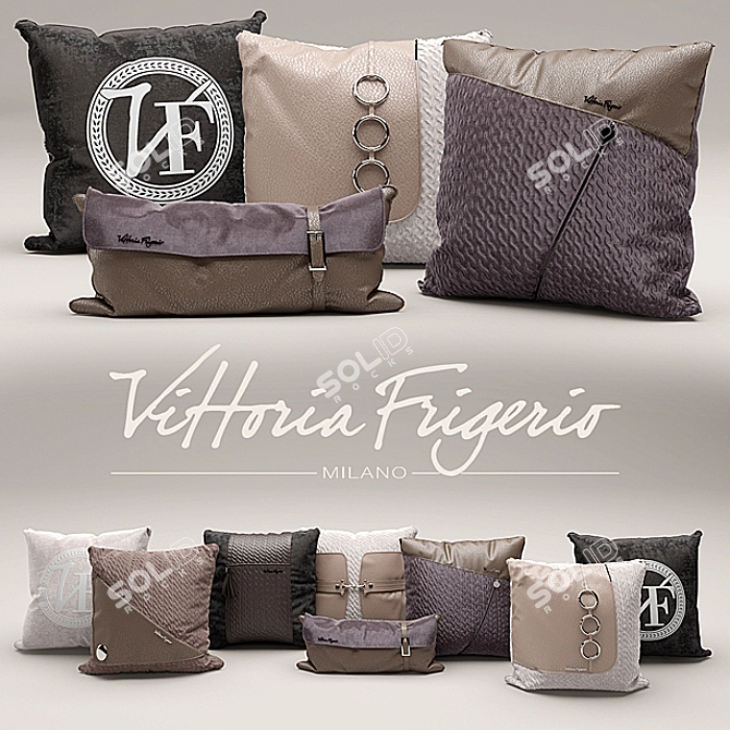 Luxurious Comfort: Vittoria Frigerio Pillows 3D model image 1