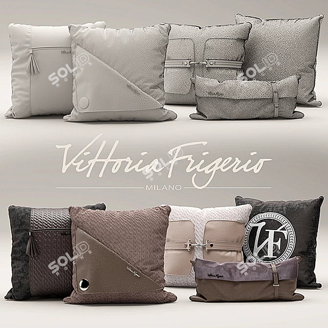 Luxurious Comfort: Vittoria Frigerio Pillows 3D model image 2