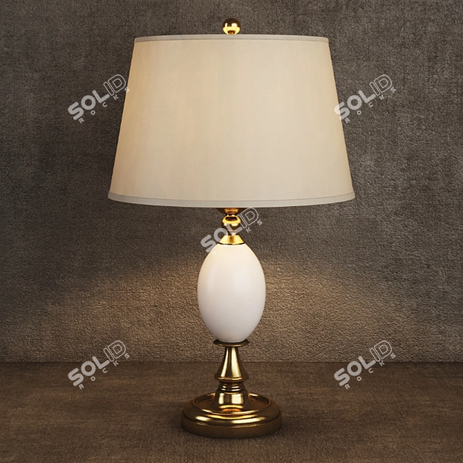 Sophisticated Brass Table Lamp 3D model image 1