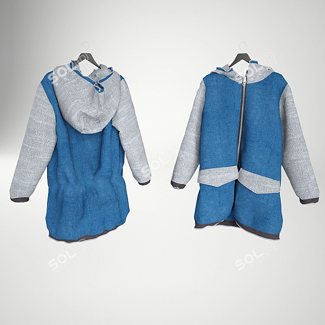 Title: Stylish Kids Jacket: Wardrobe Essential 3D model image 1