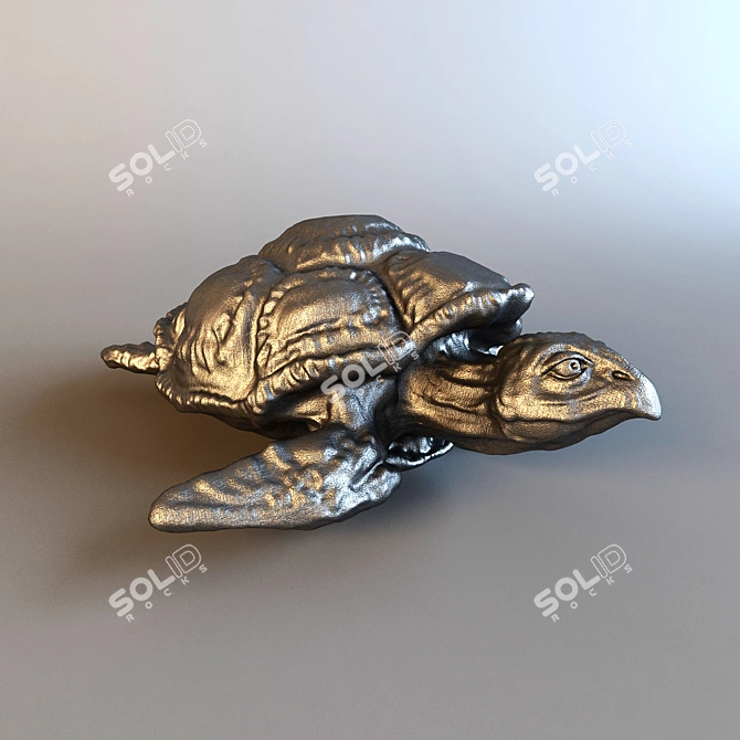 Graceful Turtle Figurine 3D model image 2