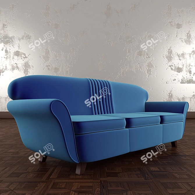 Elegant Classic Sofa 3D model image 1