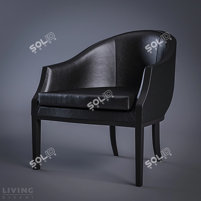 Modern elegance ABC Armchair 3D model image 1