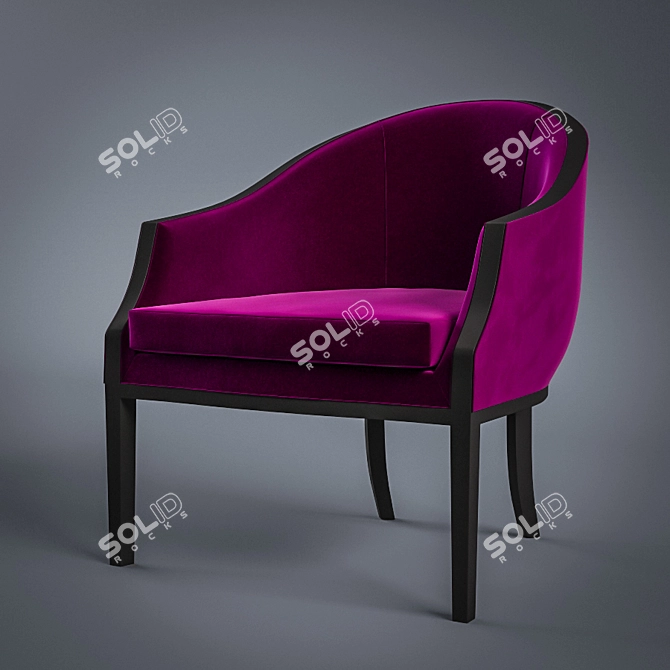 Modern elegance ABC Armchair 3D model image 2