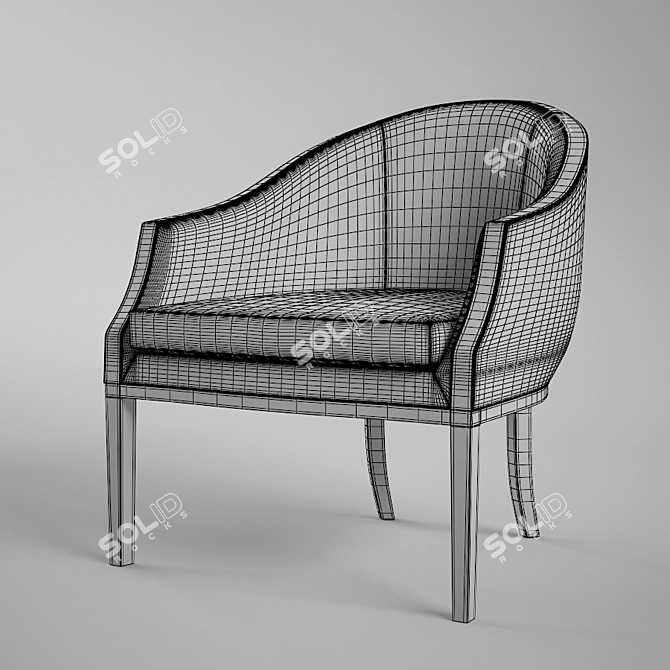Modern elegance ABC Armchair 3D model image 3