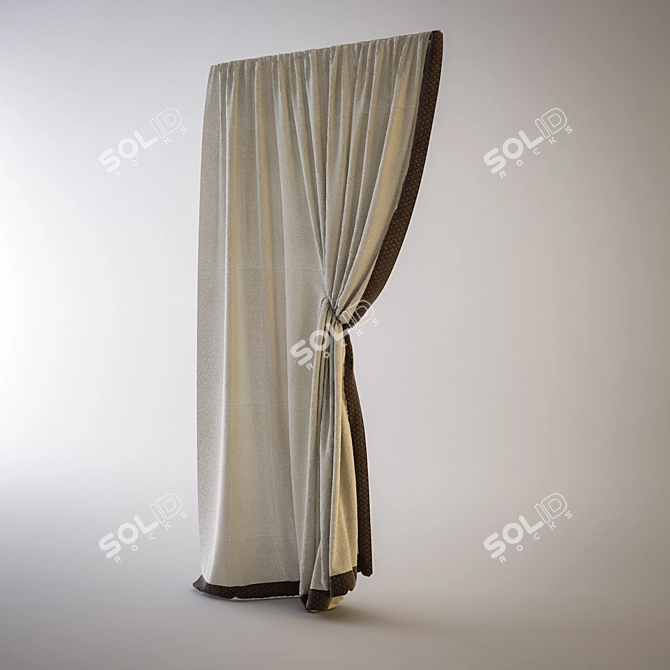 Modern Curtains: Sleek and Stylish 3D model image 1