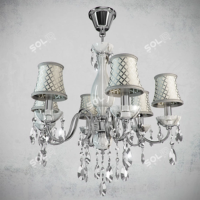 Petala Crystal Chandelier WL1028-06 3D model image 1