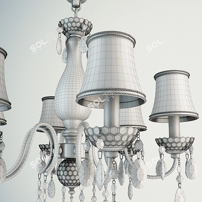 Petala Crystal Chandelier WL1028-06 3D model image 3