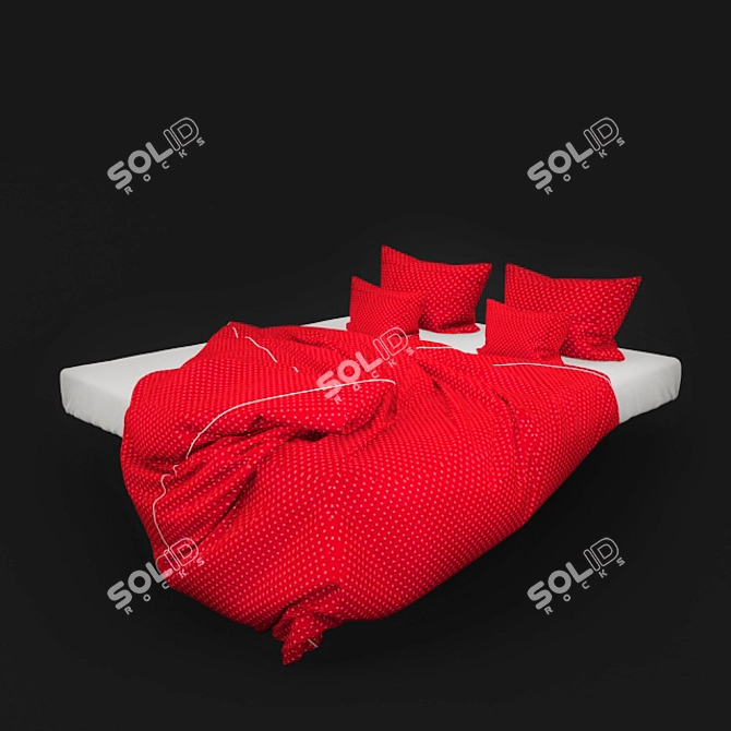  Cozy Comfort: Blankets & Pillows 3D model image 1