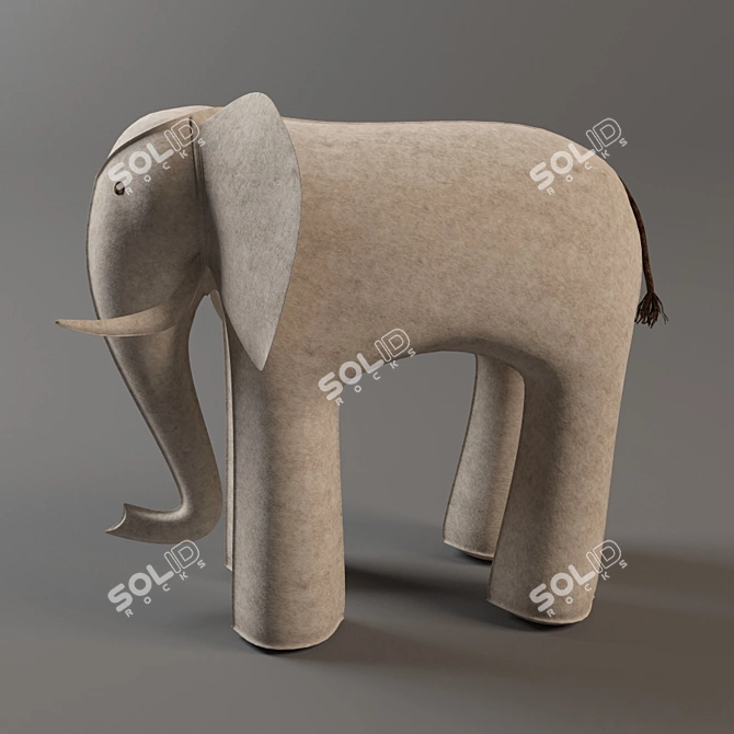 Restored Elephant Sculpture 3D model image 2