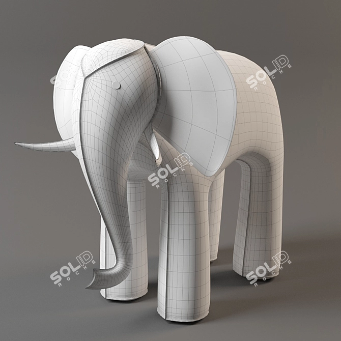 Restored Elephant Sculpture 3D model image 3