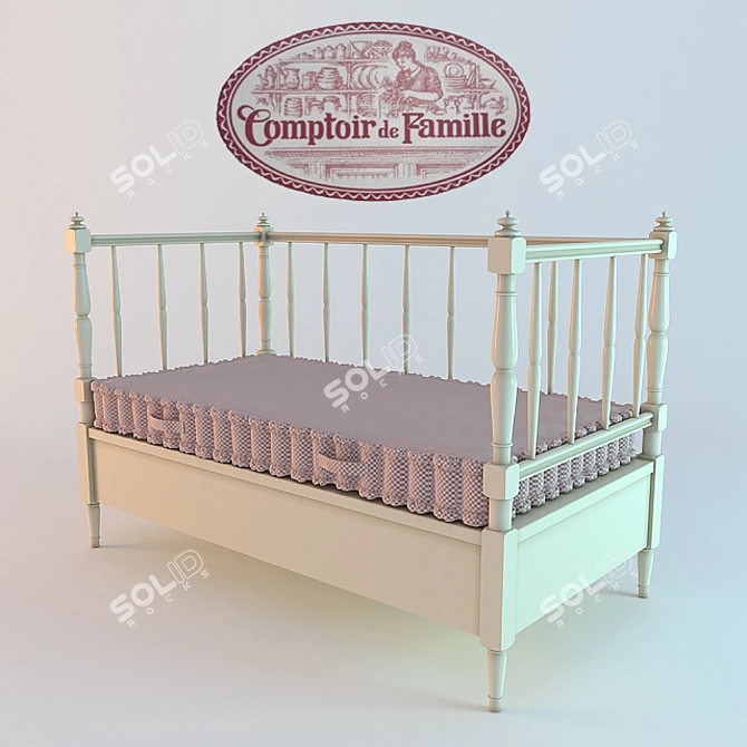 Comptoir de Famille Antoinette Bench 3D model image 1