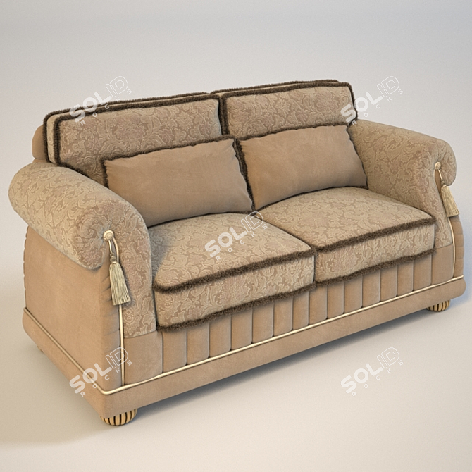 Elegant Rossini Sofa 3D model image 1