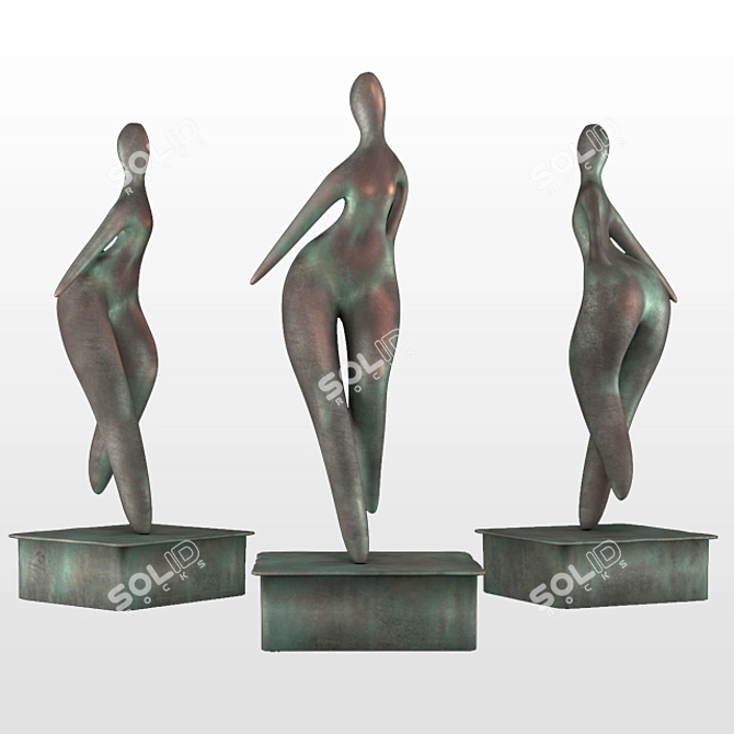Primitive Dance Sculpture 3D model image 1