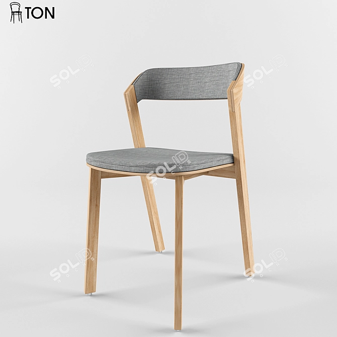 Elegant Merano Chair + Stelvio Table 3D model image 2