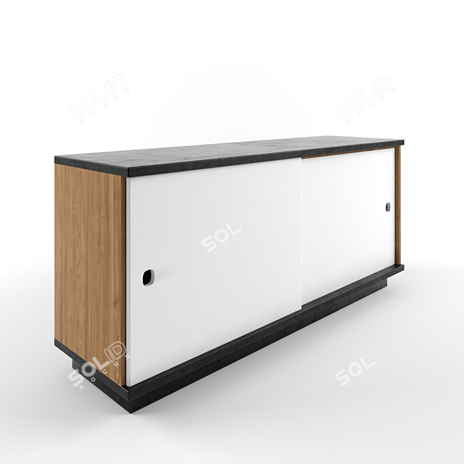 Vintage-inspired Sideboard 3D model image 1