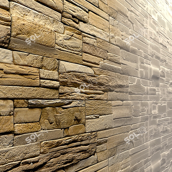 Versatile Textured Stone 3D model image 1