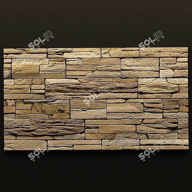 Versatile Textured Stone 3D model image 2