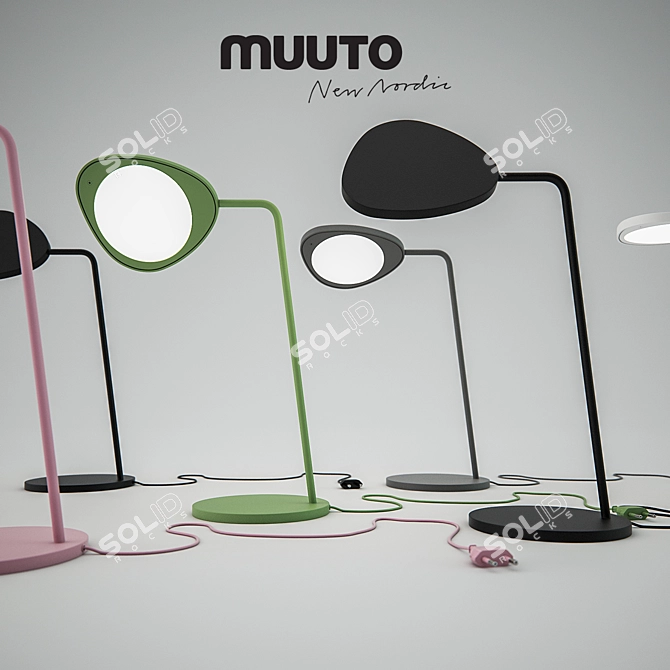 Elegant Muuto Leaf Lamp 3D model image 1