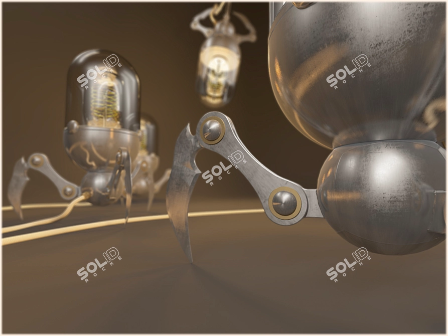 Sleek SpiderLap Table Lamp 3D model image 2