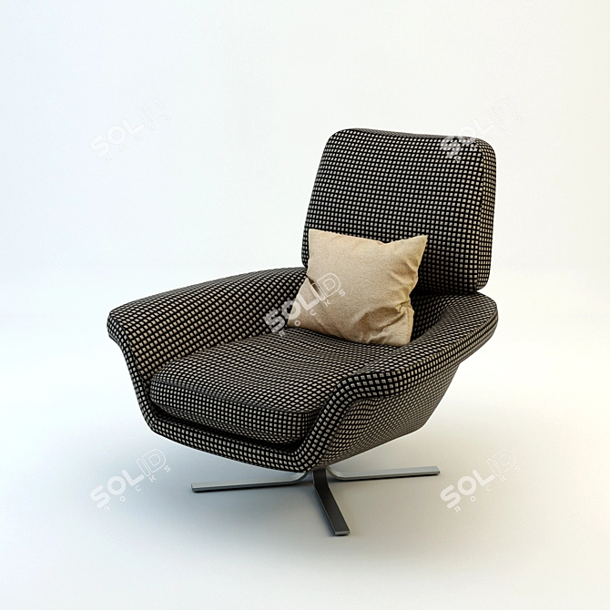 Title: Blake Soft Armchair by Minotti 3D model image 1