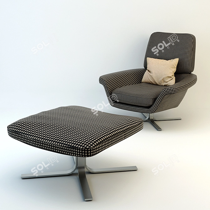 Title: Blake Soft Armchair by Minotti 3D model image 2