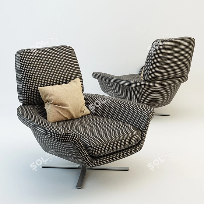 Title: Blake Soft Armchair by Minotti 3D model image 3