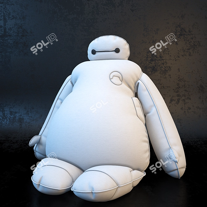 Beymax: Heroic Robot Plush 3D model image 1