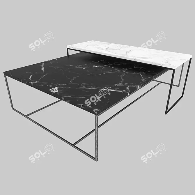 Stylish Minotti Coffee Table 3D model image 1