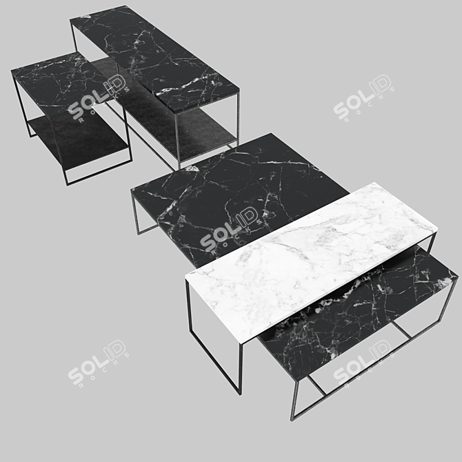 Stylish Minotti Coffee Table 3D model image 3