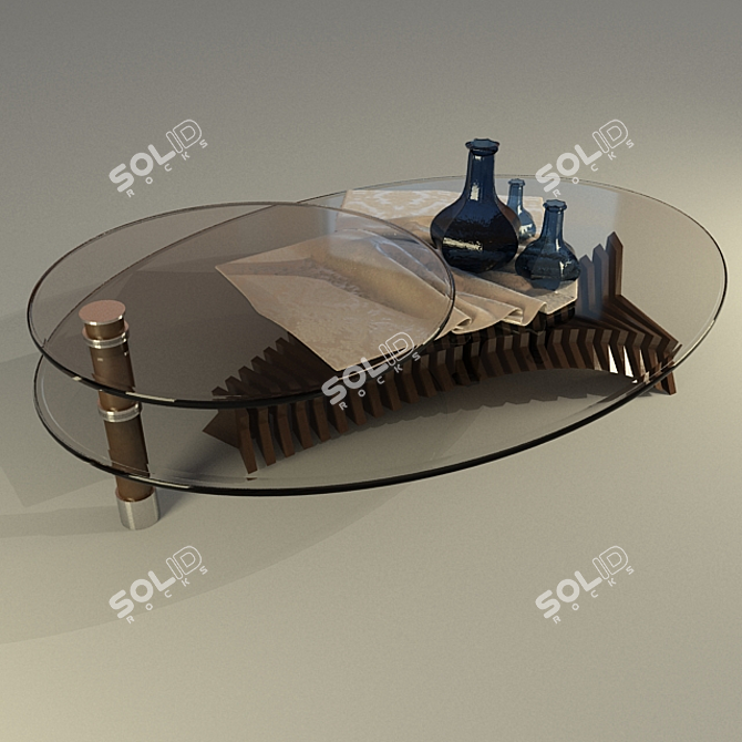 Versatile Wooden Table 3D model image 1