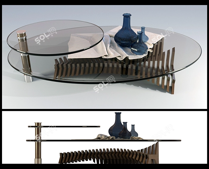 Versatile Wooden Table 3D model image 2