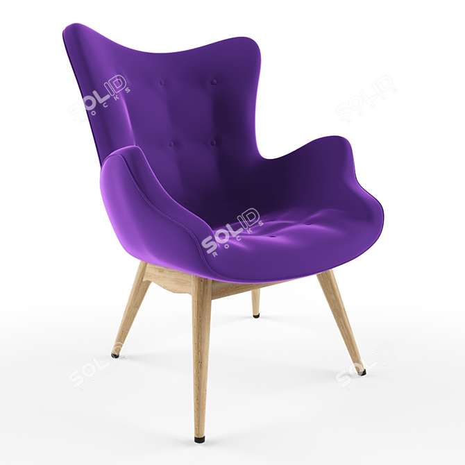 Contour Chair: Stylish and Comfortable 3D model image 1