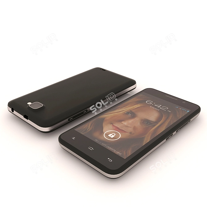 Compact 4.5" Display Mobile Phone 3D model image 1