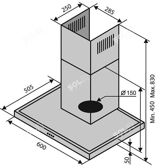 Ventolux Italia 60 BG Extractor 3D model image 3