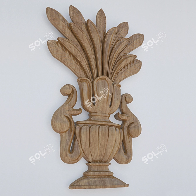 Elegant Decorative Molding 3D model image 1