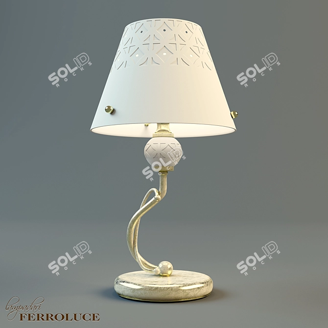 Italian Table Lamp: VITERBO Ferroluce 3D model image 1