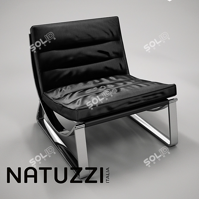 Natuzzi Cammeo: Luxury Folded Leather Sofas 3D model image 1