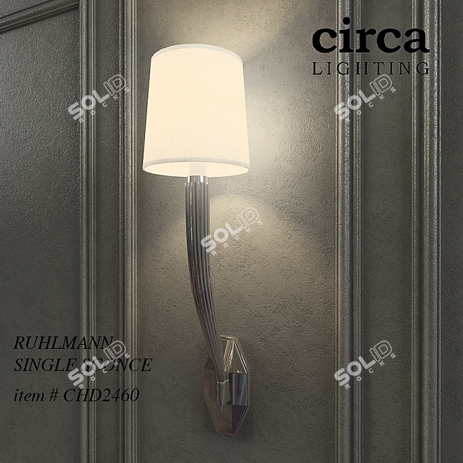 Art Deco Inspired Wall Light: Circa Ruhlmann 3D model image 1