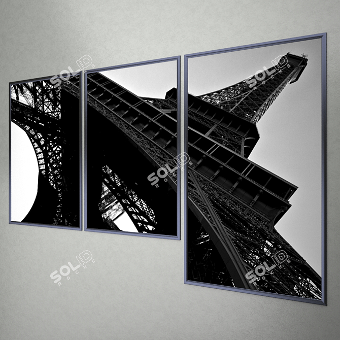 Elegant Eiffel Tower Framed Photos 3D model image 2