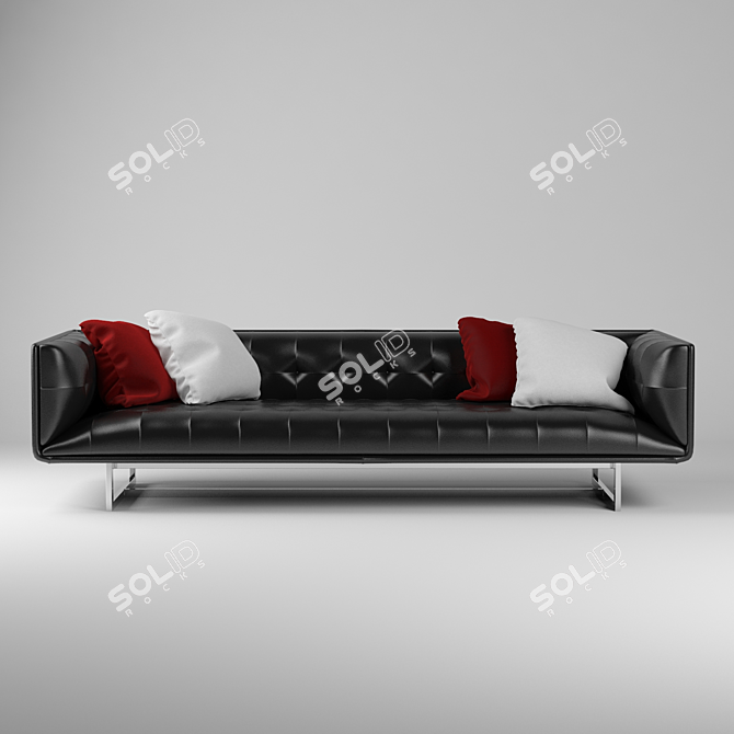 DLS Mercury - Stylish and Spacious 3-Seater Sofa 3D model image 2
