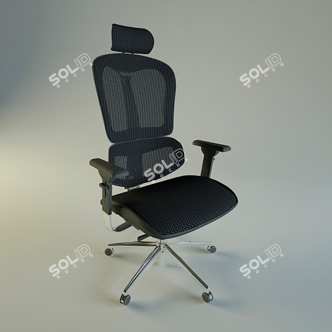 Sleek Cyber Chair 3D model image 1